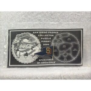 2002 San Diego Padres Flag Coca-Cola Collector Puzzle Pin Sets Rare MLB